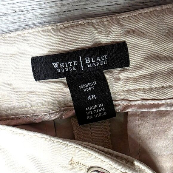 White House Black Market Bootcut Khaki Dress Pants Size 4 - Picture 5 of 5